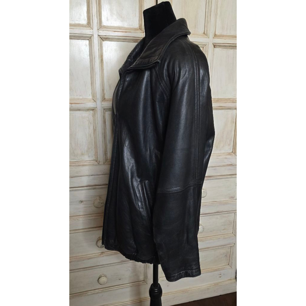 Men's Andrew Marc Black Leather Jacket - Picture 5 of 14